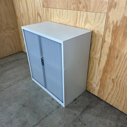 White Tambour Door Cabinet