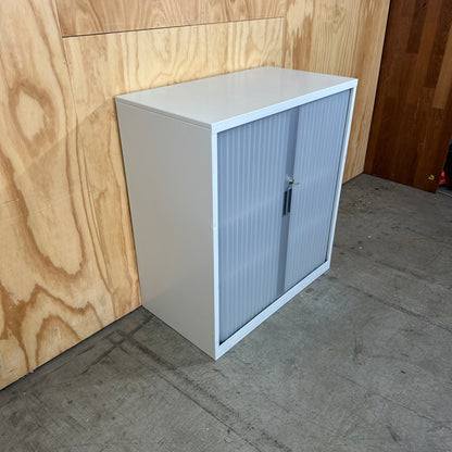 White Tambour Door Cabinet