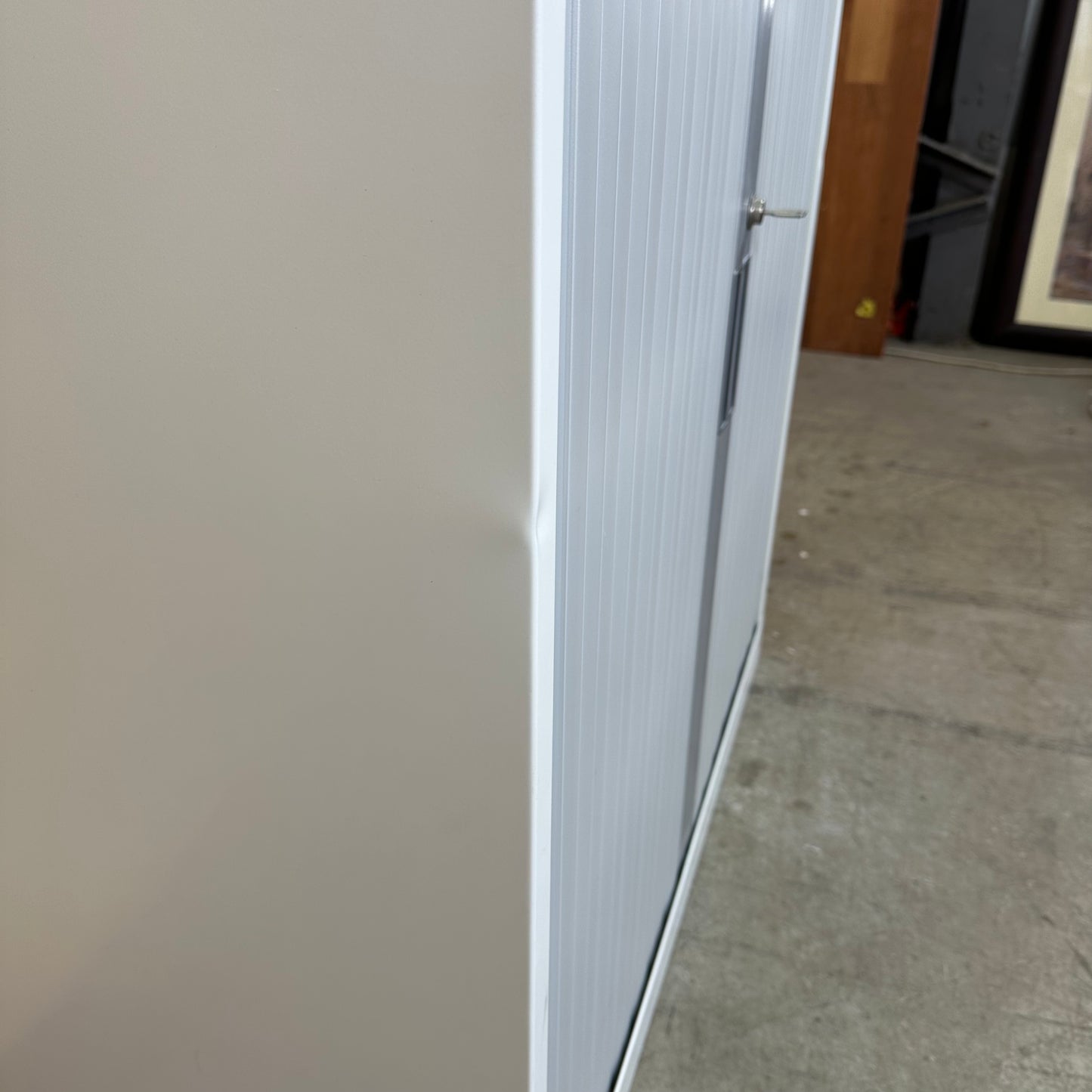 White Tambour Door Cabinet