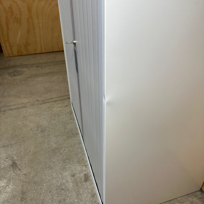 White Tambour Door Cabinet