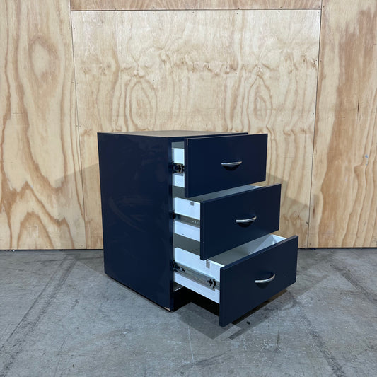 Charcoal three drawer Pedestal