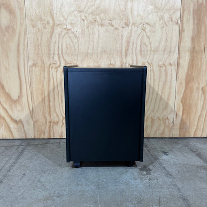 Black Three-Drawer Mobile Pedestal