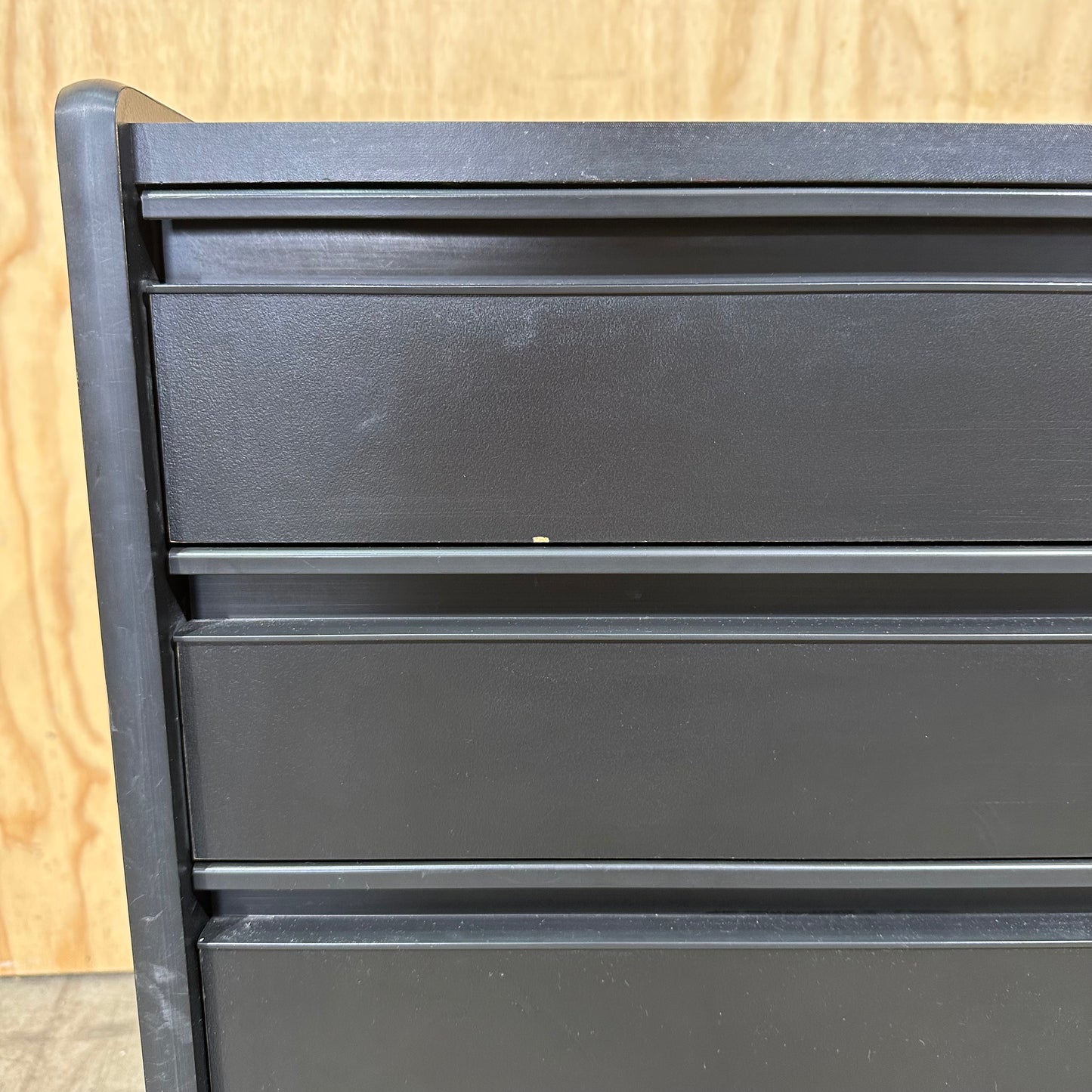 Black Three-Drawer Mobile Pedestal