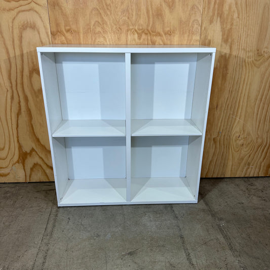 White Four-Cube Shelving Unit