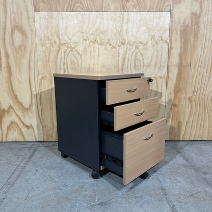 Beech and Charcoal Pedestal