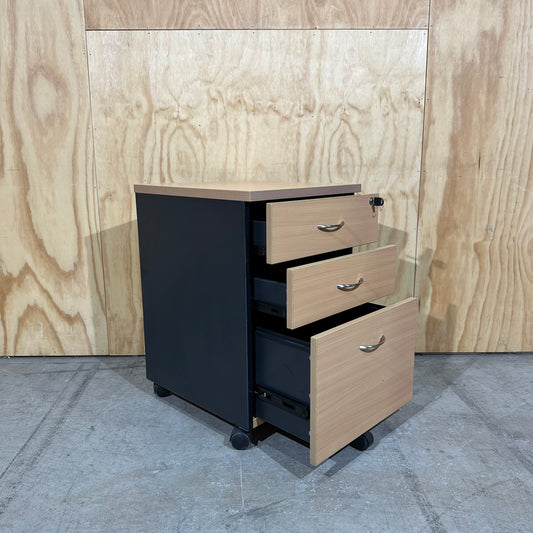 Beech and Charcoal Pedestal