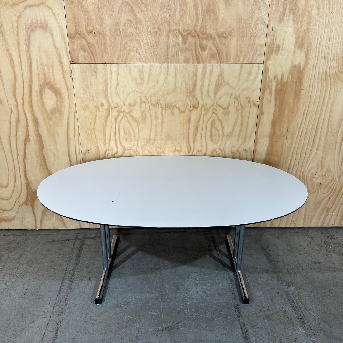 White Oval Table