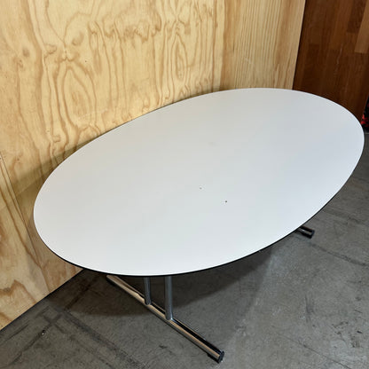 White Oval Table