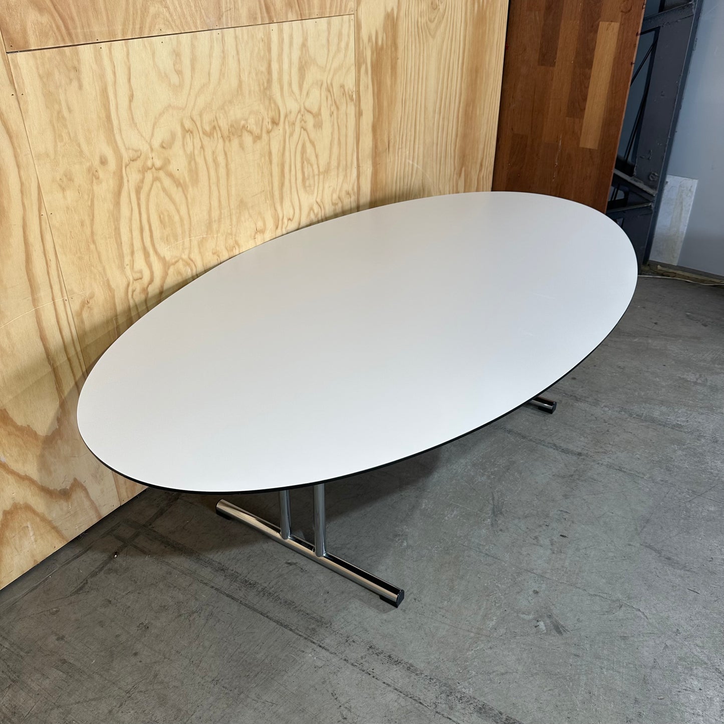 White Oval Table