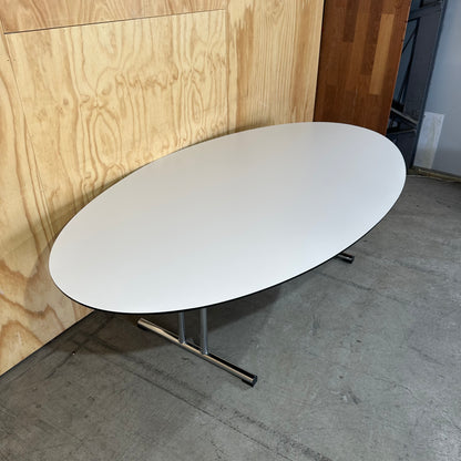 White Oval Table