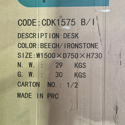 Rapidline Rapid Worker Desk in Beech & Ironstone - New in Box