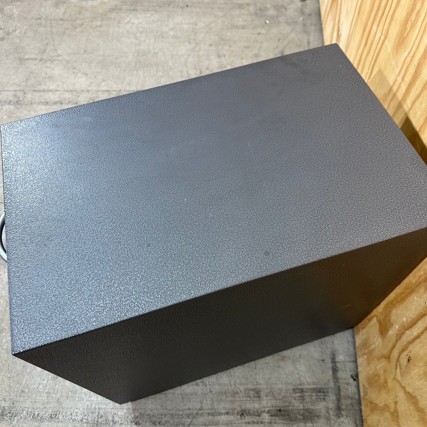 Narrow Grey Metal Pedestal