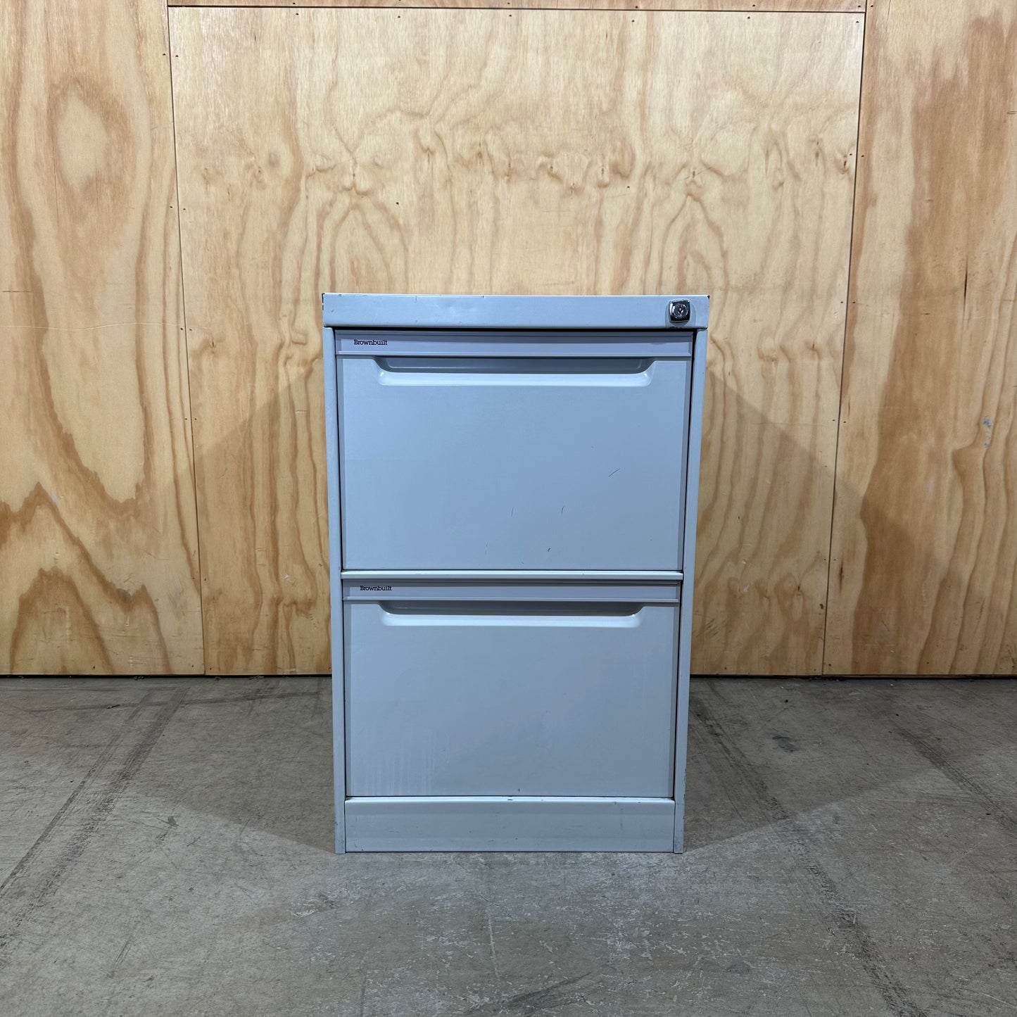 Brownbuilt Light Grey 2 Drawer Filing Cabinet