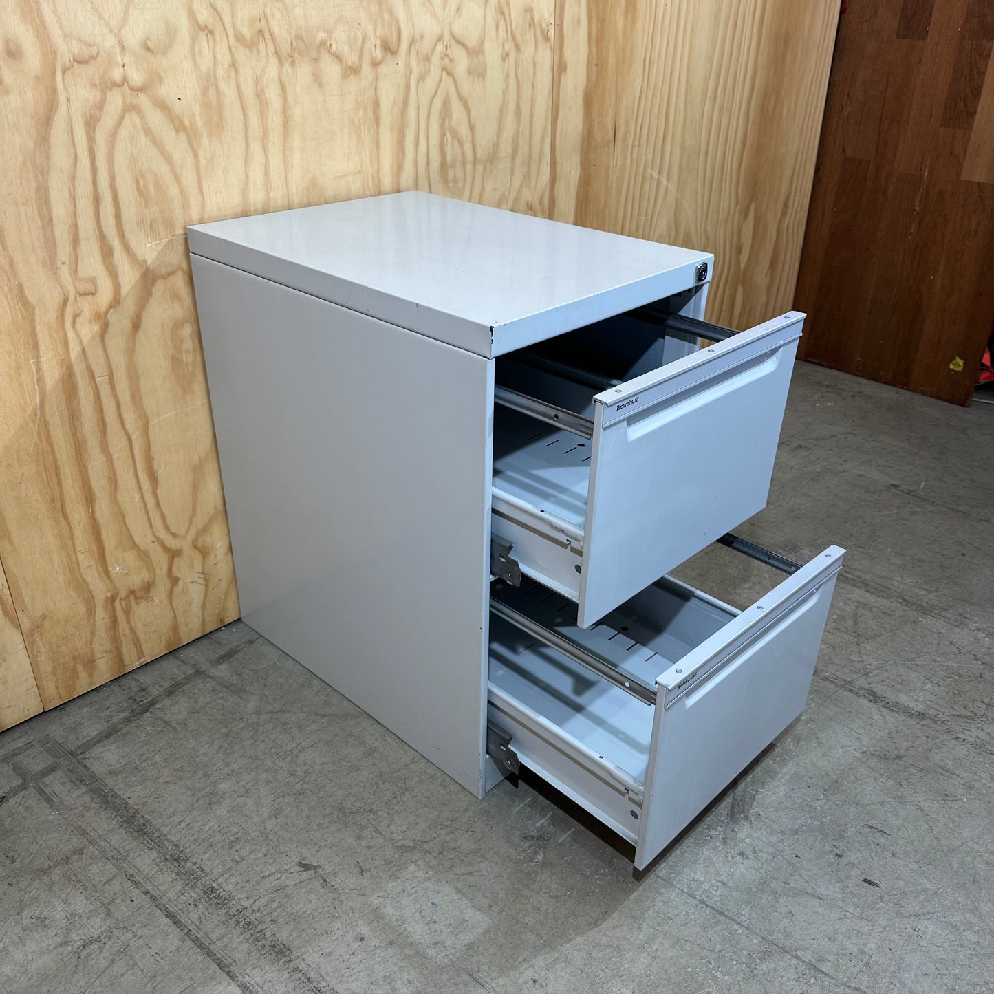 Brownbuilt Light Grey 2 Drawer Filing Cabinet