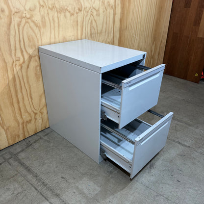 Brownbuilt Light Grey 2 Drawer Filing Cabinet