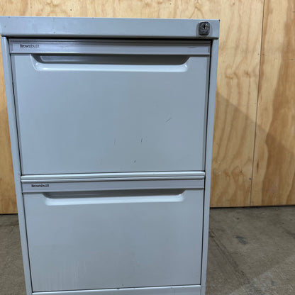 Brownbuilt Light Grey 2 Drawer Filing Cabinet