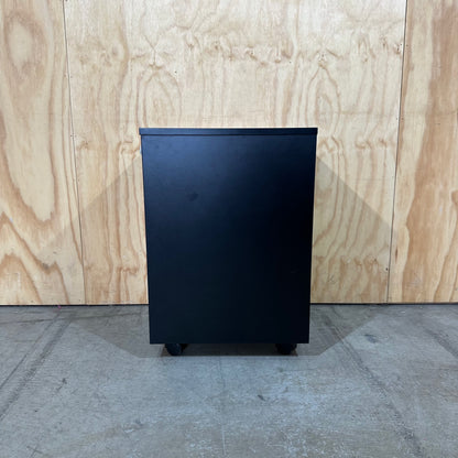 Black Pedestal with Chrome Handles