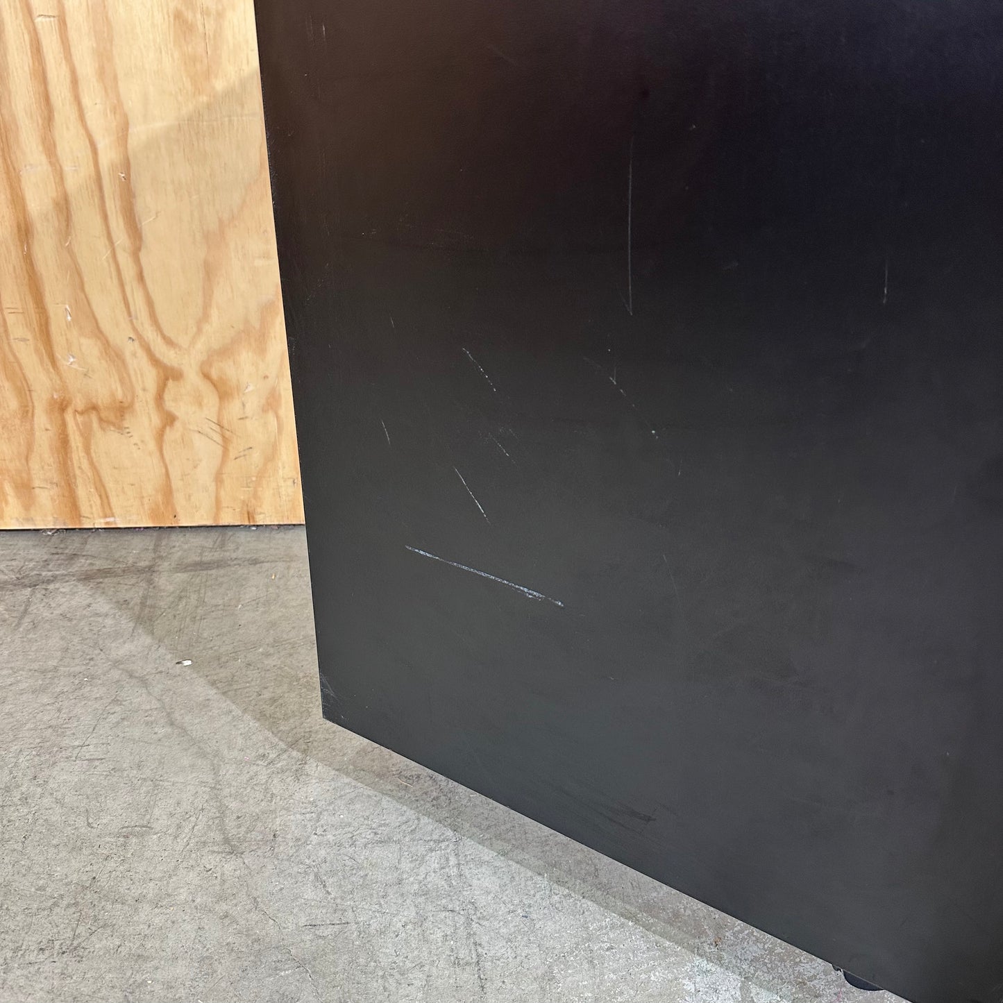 Black Pedestal with Chrome Handles