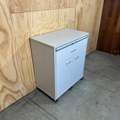 Light Grey Storage Unit on Wheels