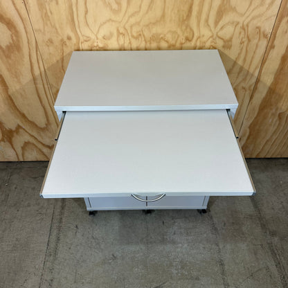 Light Grey Storage Unit on Wheels