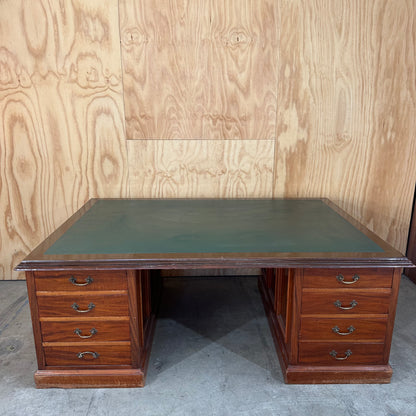 Vintage Desk with Metal Handles