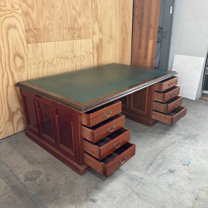 Vintage Desk with Metal Handles