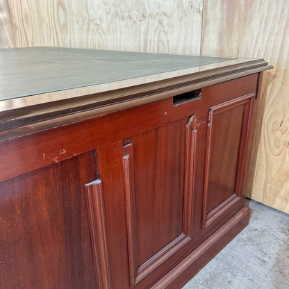 Vintage Desk with Metal Handles