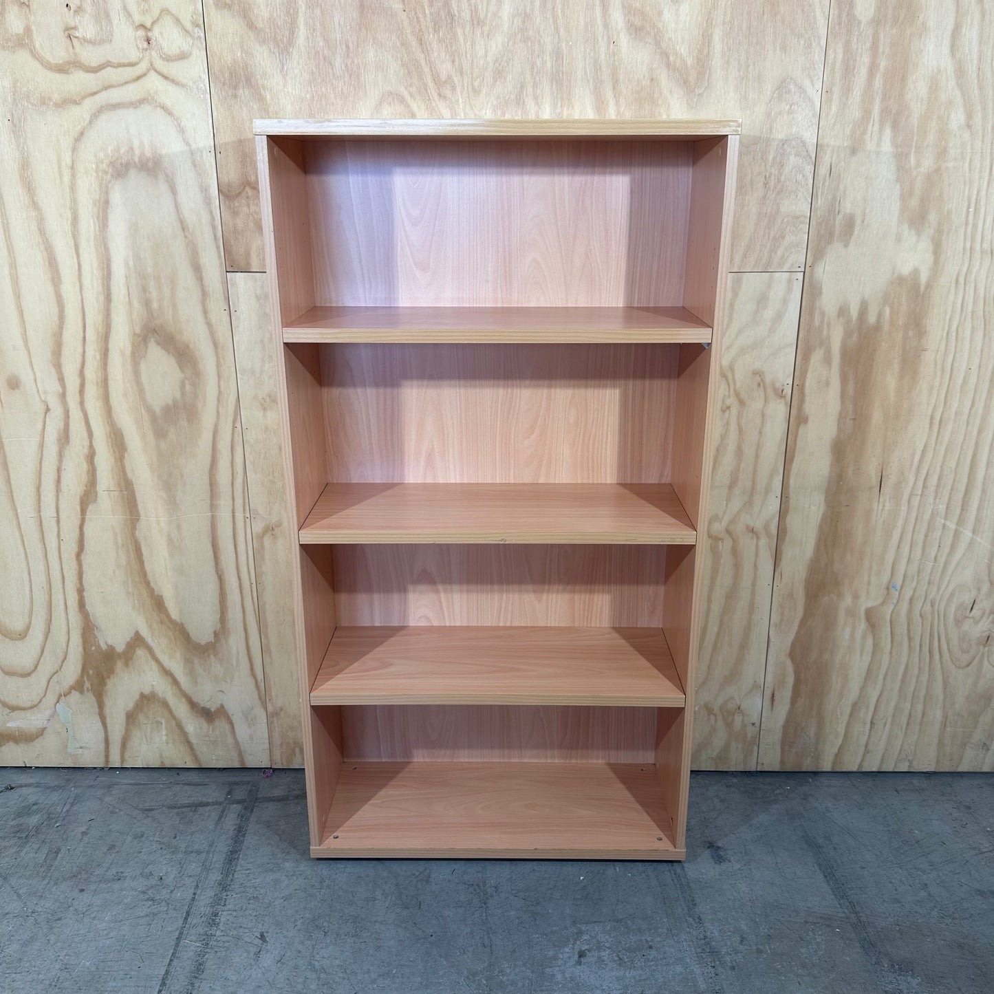 Light Wood Veneer Four-Tier Bookcase