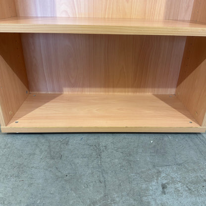 Light Wood Veneer Four-Tier Bookcase