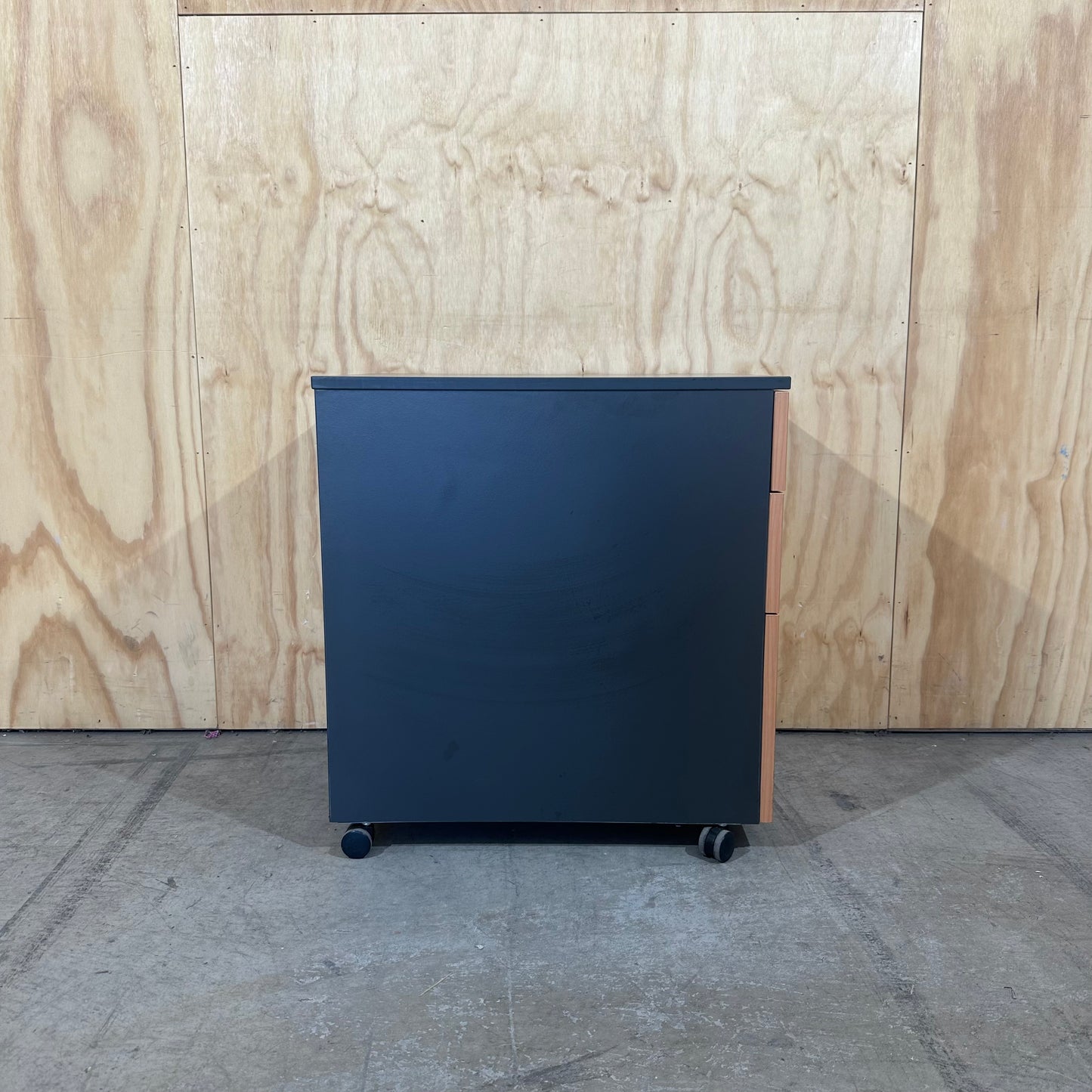 Mobile Charcoal and Beech Pedestal.