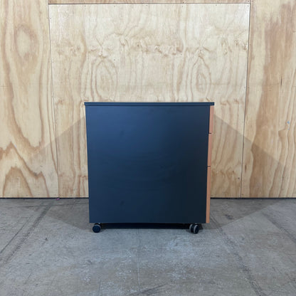 Mobile Charcoal and Beech Pedestal.