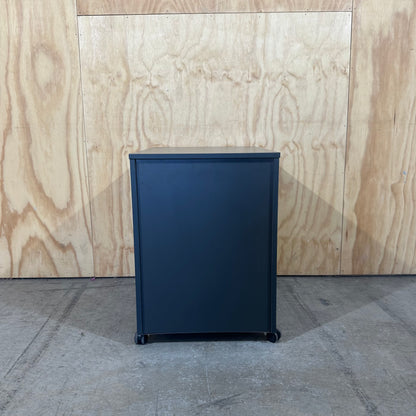 Mobile Charcoal and Beech Pedestal.