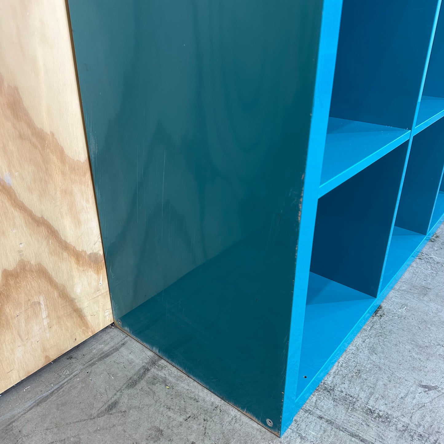 Teal Cube Shelf