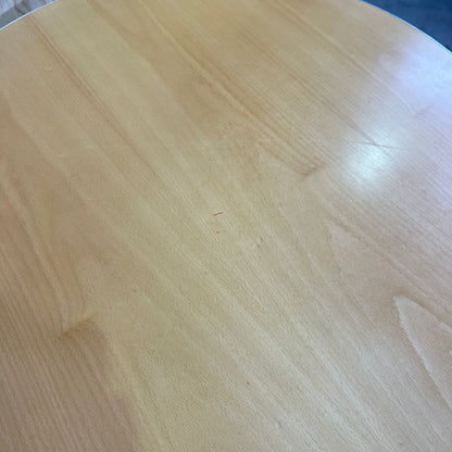 Wooden Round Table with Metal Lining