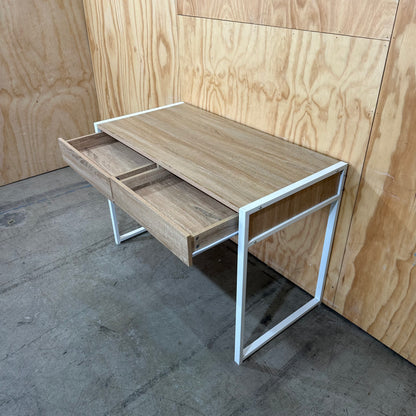 Wooden Veneer Desk with Drawers