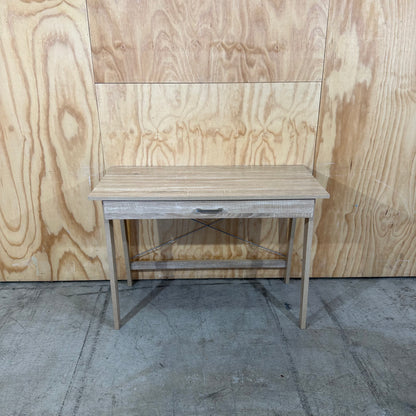 Light Oak Veneer Desk with Drawer