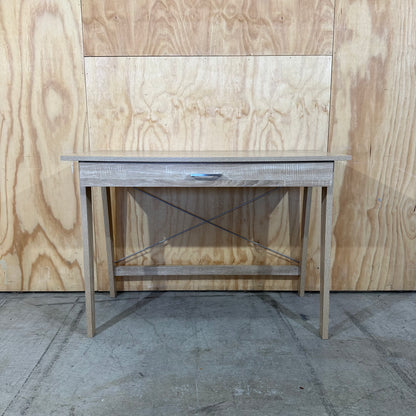 Light Oak Veneer Desk with Drawer