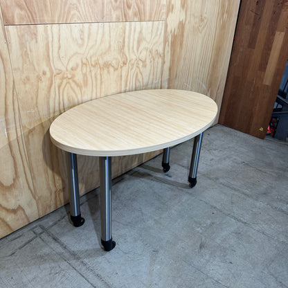 Oval Table on Wheels