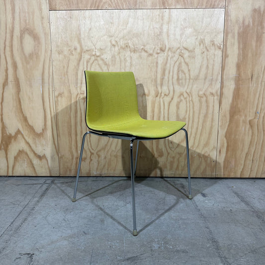 Arper Catifa 46 Stackable Chair in lime yellow