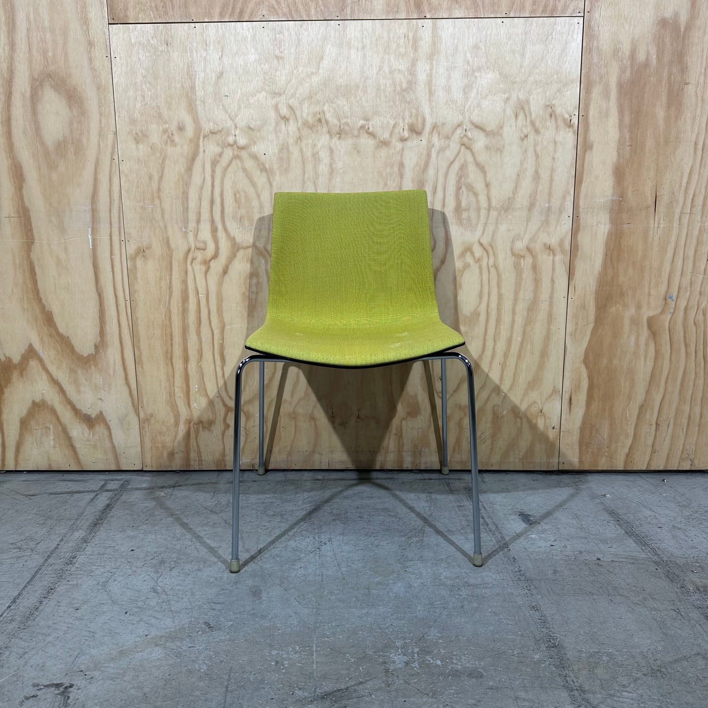 Arper Catifa 46 Stackable Chair in lime yellow