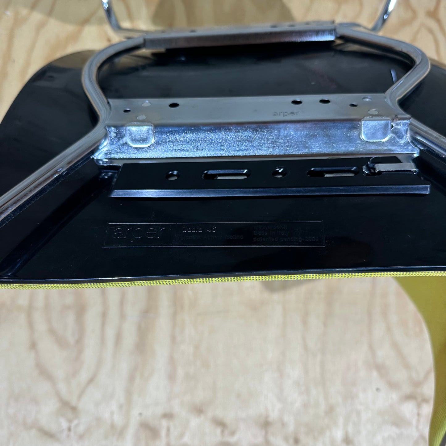 Arper Catifa 46 Stackable Chair in lime yellow