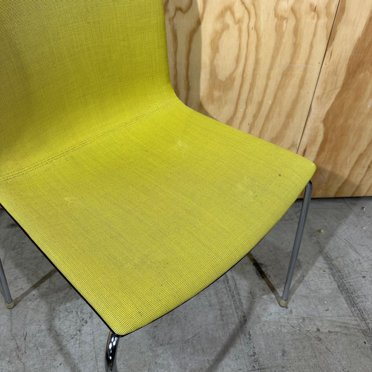Arper Catifa 46 Stackable Chair in lime yellow