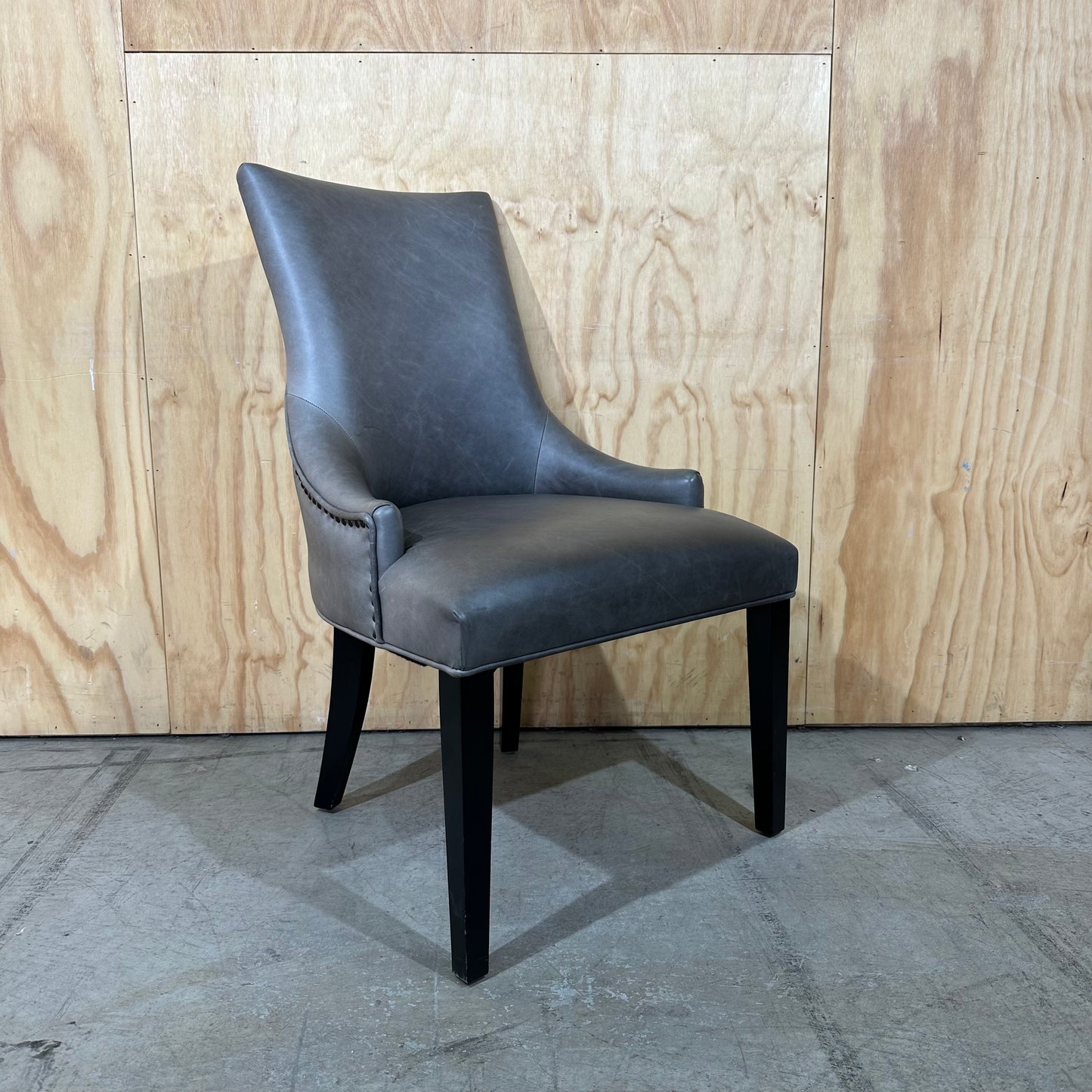Brosa Leather Scoop Back Dining Chair