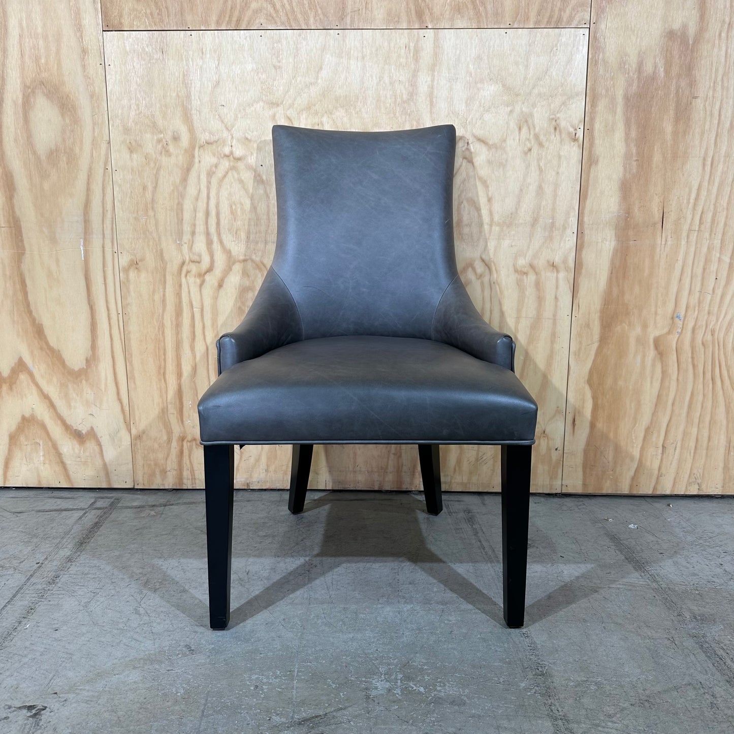 Brosa Leather Scoop Back Dining Chair