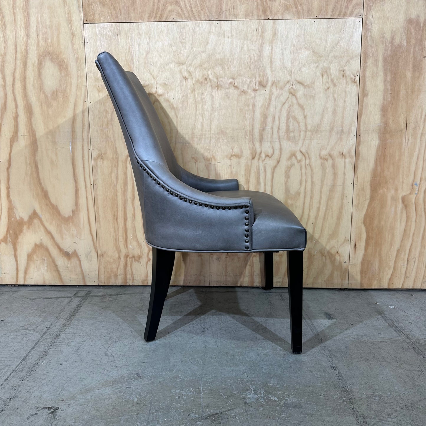 Brosa Leather Scoop Back Dining Chair