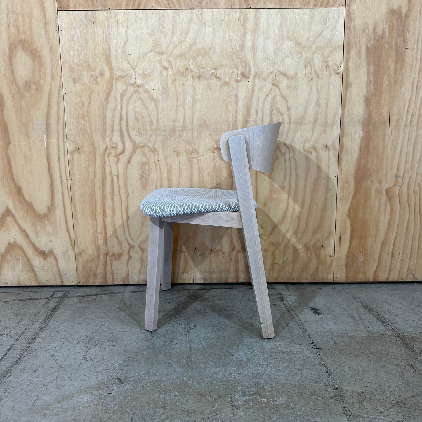 Fornasarig Wolfgang Wood Chair with Upholstered Seat