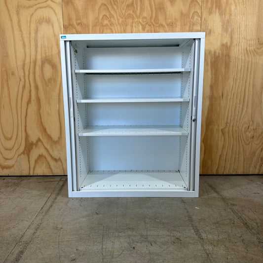 Bosco Storage Solutions White Tambour Cabinet (Without Keys)