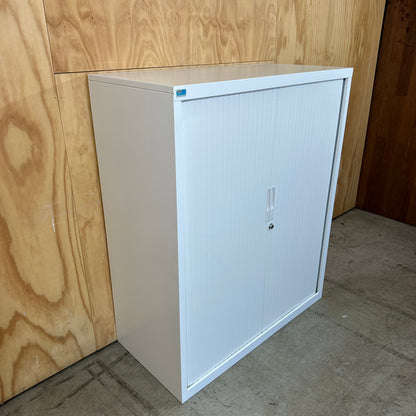 Bosco Storage Solutions White Tambour Cabinet (Without Keys)