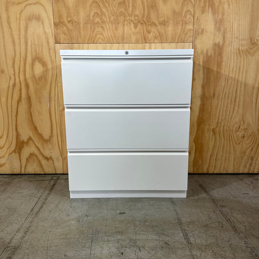 Wide Off-White Filing Cabinet