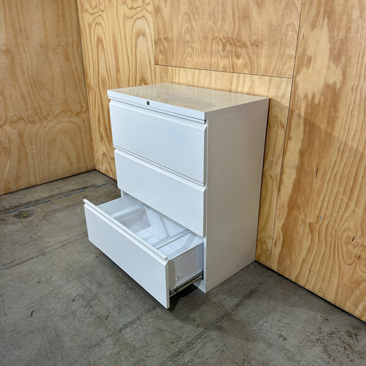 Wide Off-White Filing Cabinet